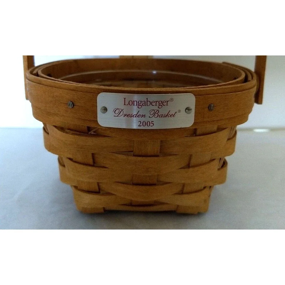 LONGABERGER‎ Swing Handle 2005 Dresden Basket with Protective Liner SIGNED